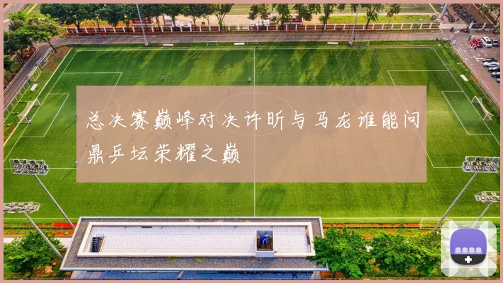 总决赛巅峰对决许昕与马龙谁能问鼎乒坛荣耀之巅